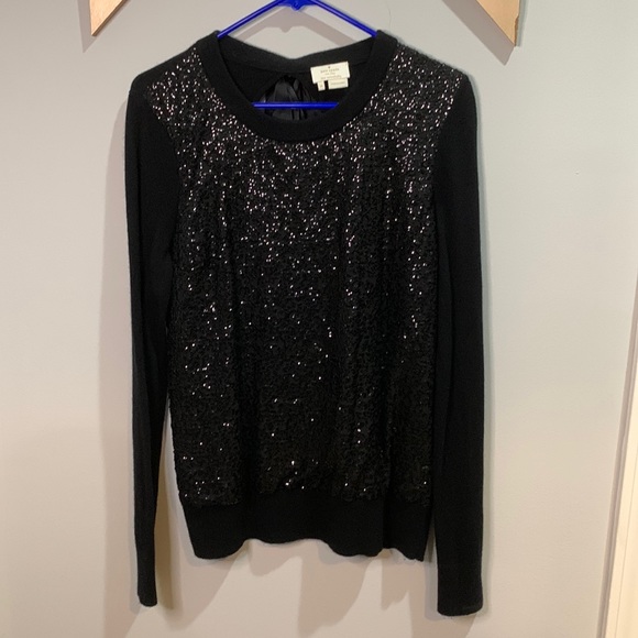 Kate spade black sequenced and bow sweater - Picture 1 of 7